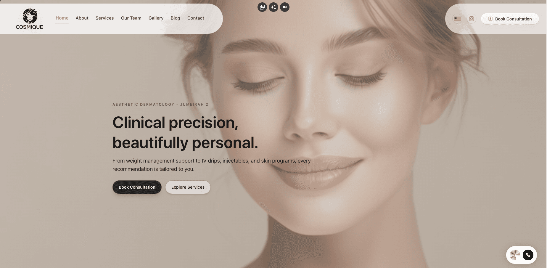 Cosmique Clinic featured project preview