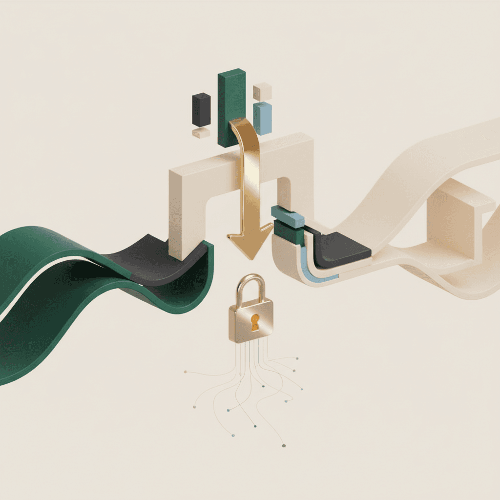 Abstract concept of website performance metrics affecting luxury brand digital presence