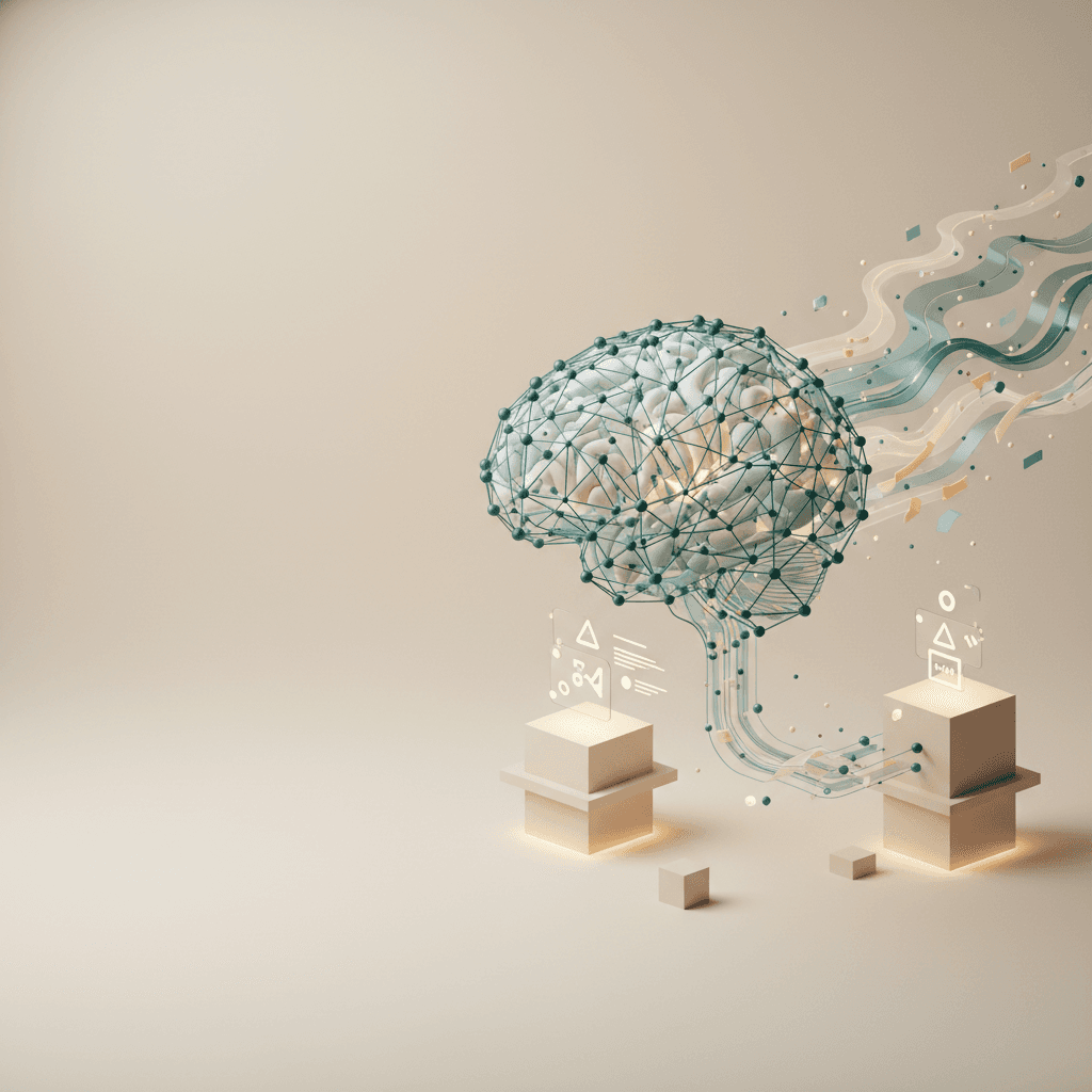 Abstract representation of AI search visibility and website authority